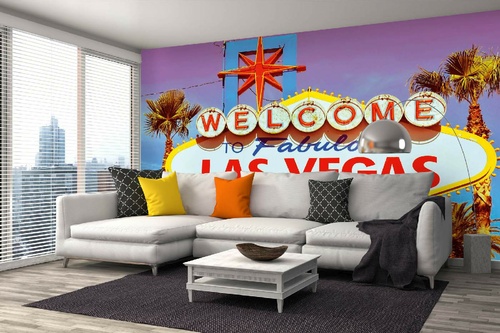 Vlies Fototapete - Willkommen in Las Vegas 375 x 250 cm